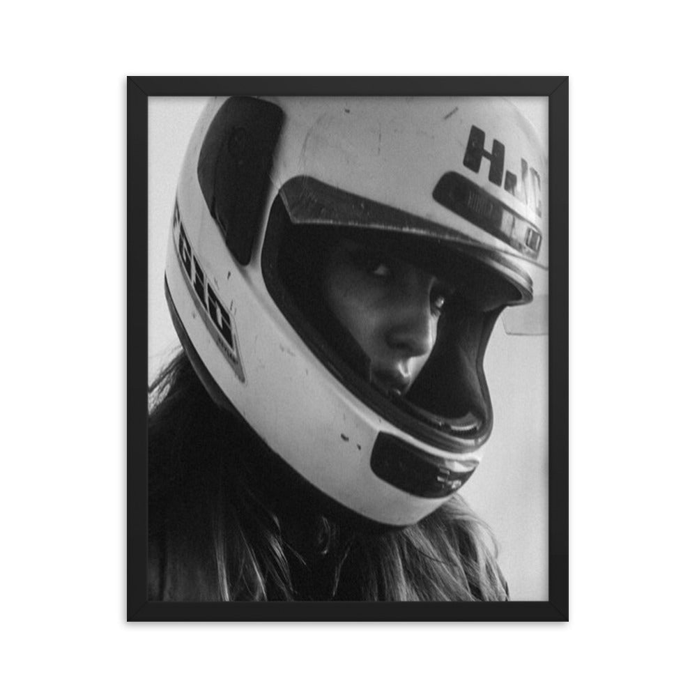 Biker Girl Framed Poster