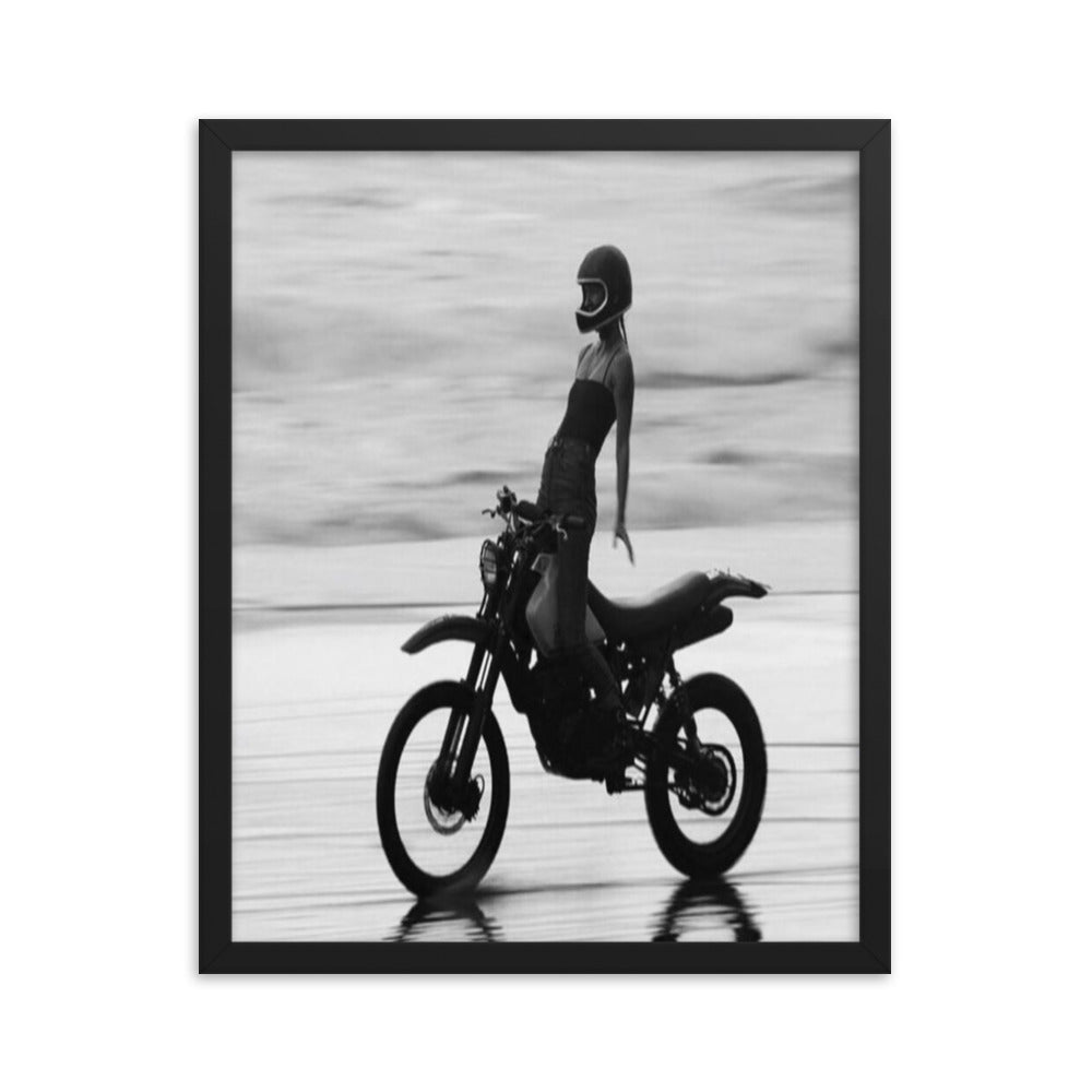 Chic Biker Framed Poster