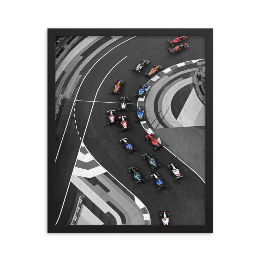 F1 Race  Framed Poster