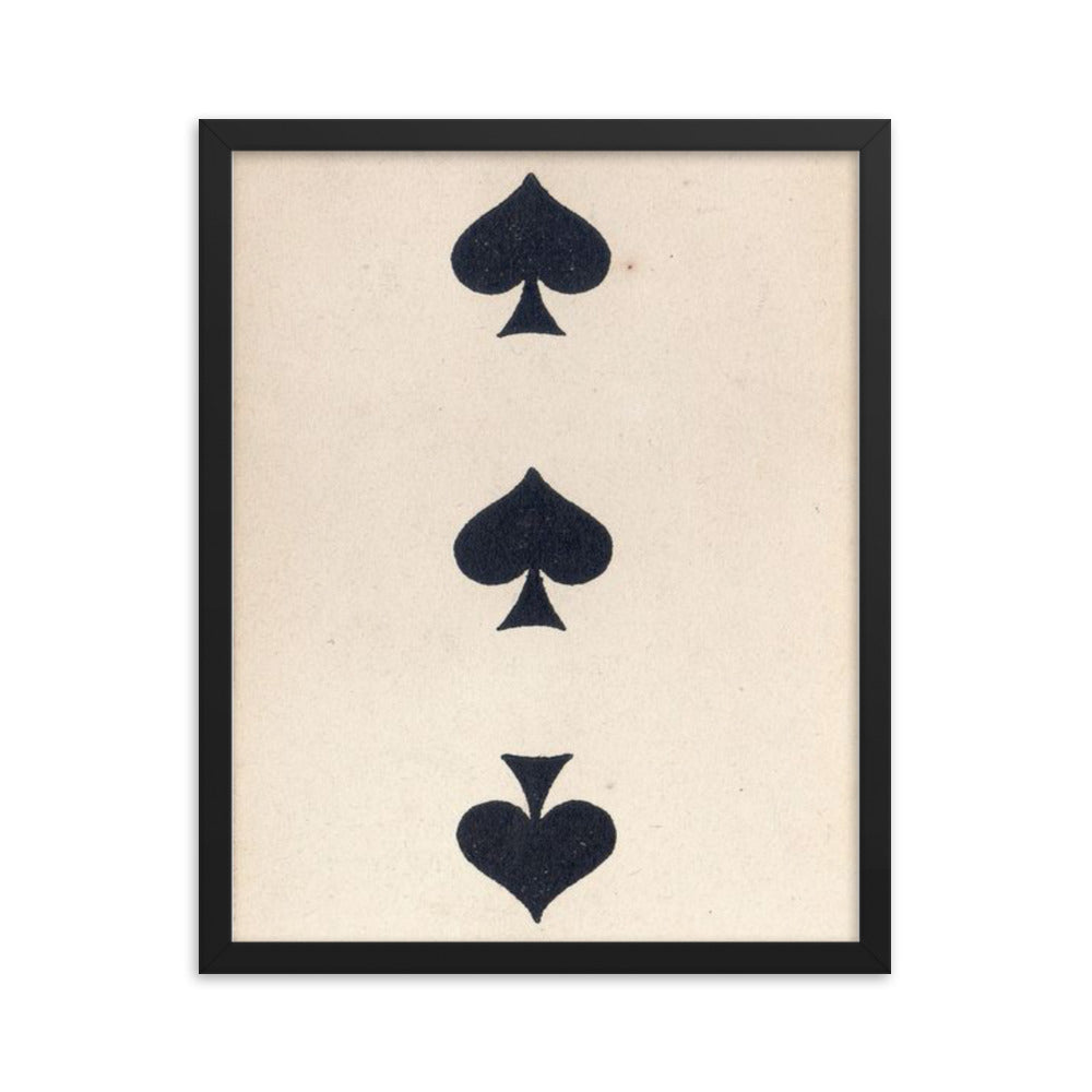 3 Of Spades Framed Poster