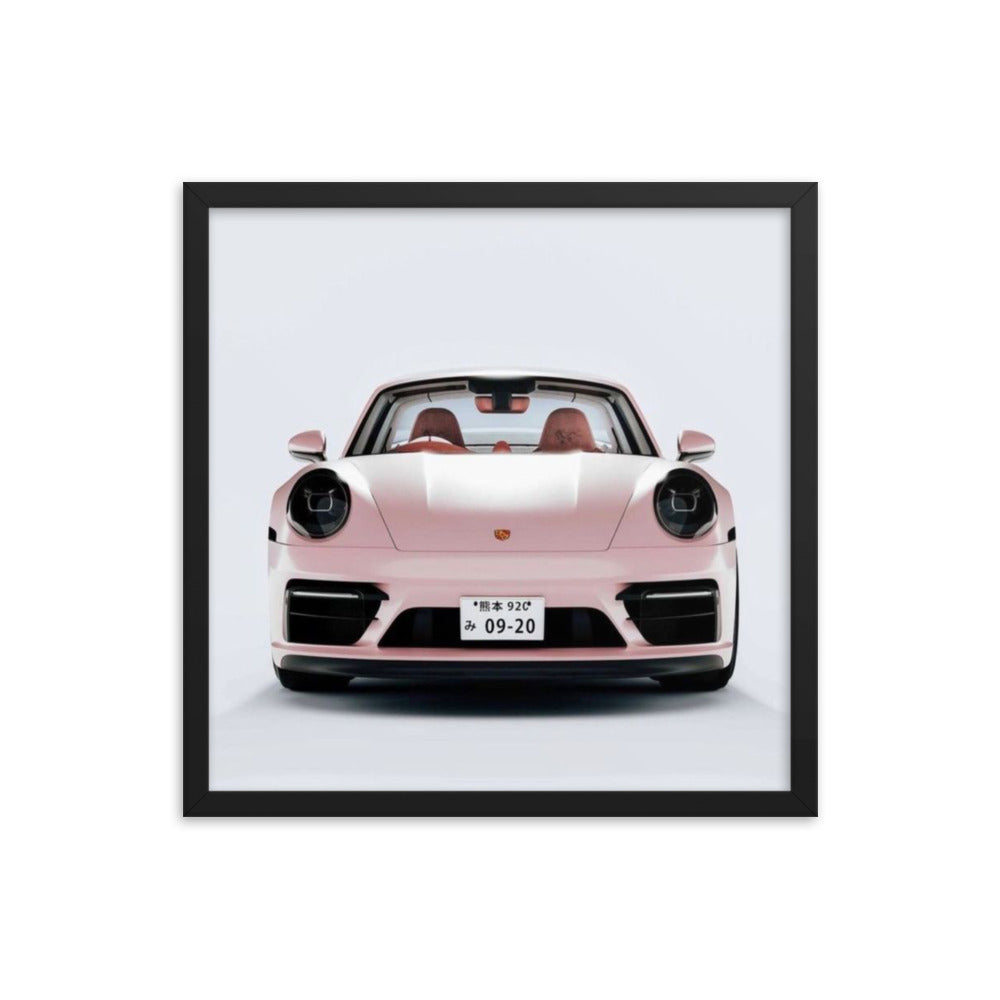 Pink Porsche Framed Print