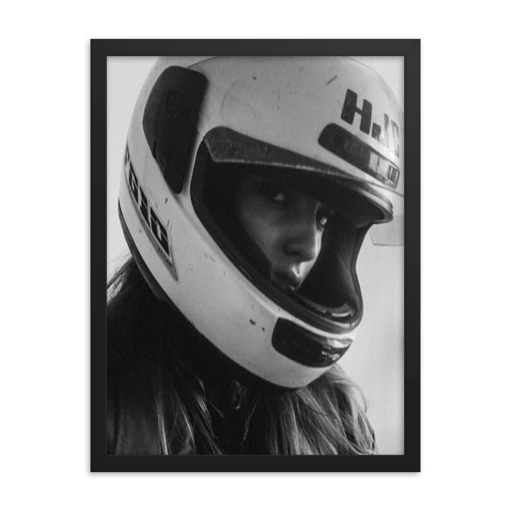 Biker Girl Framed Poster