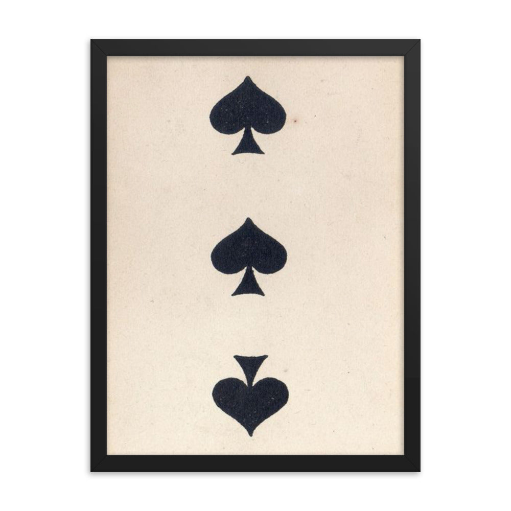 3 Of Spades Framed Poster