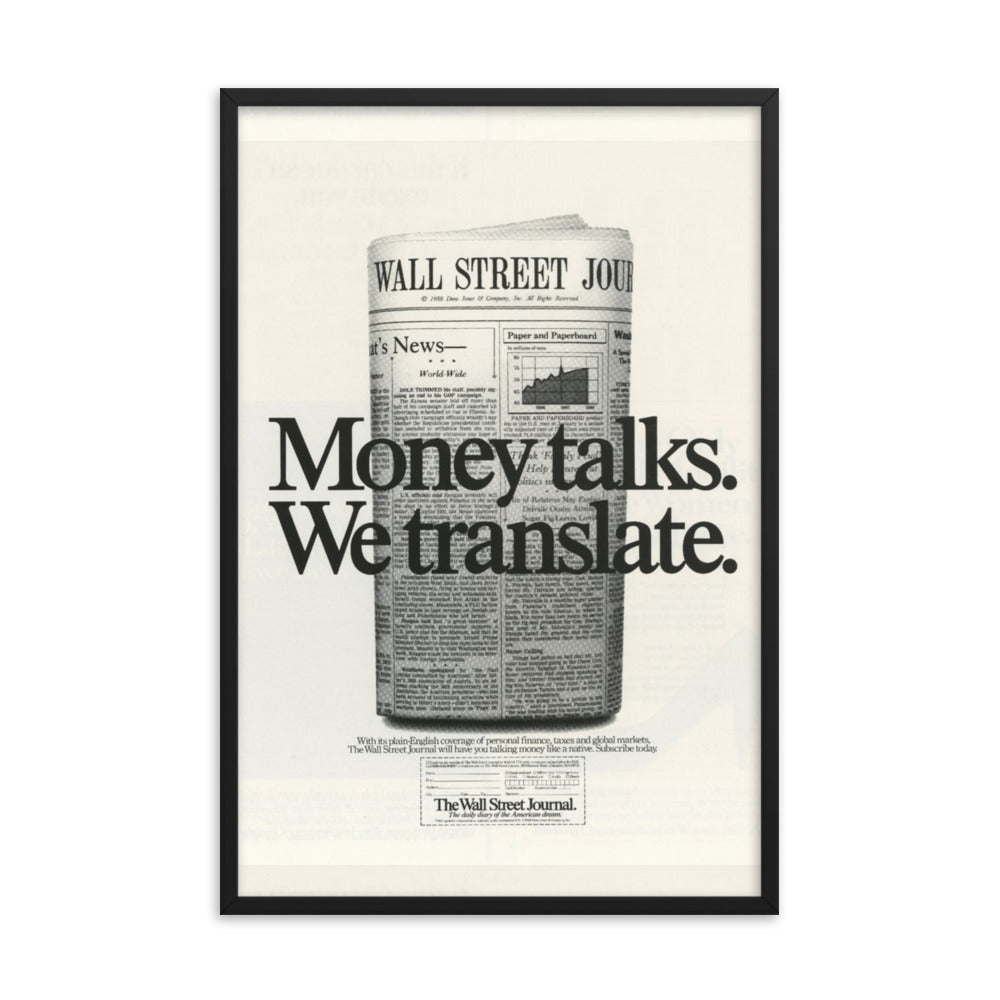 Wall Street Journal Framed Print