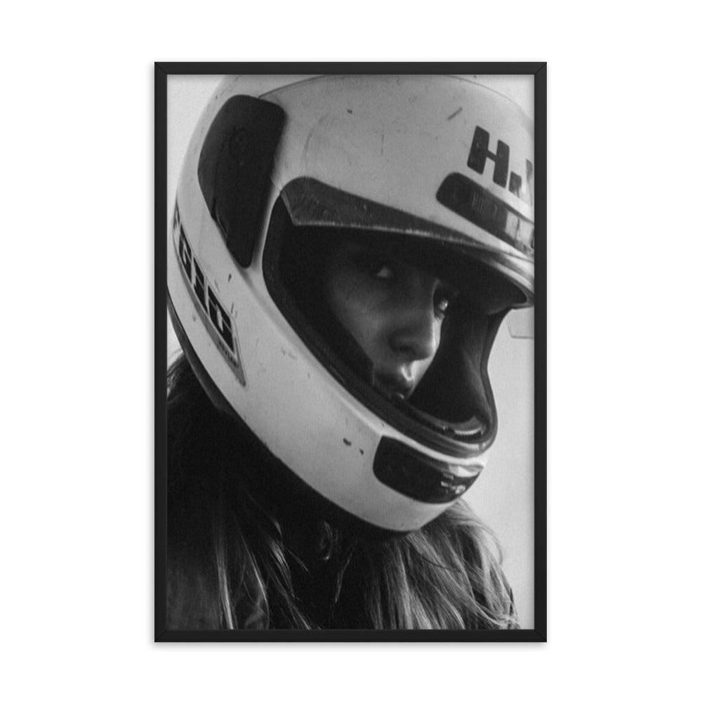 Biker Girl Framed Poster