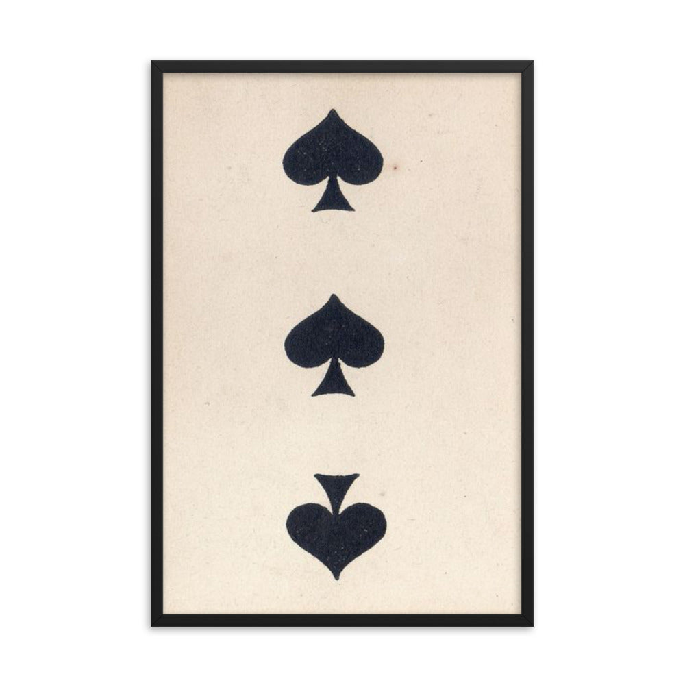 3 Of Spades Framed Poster