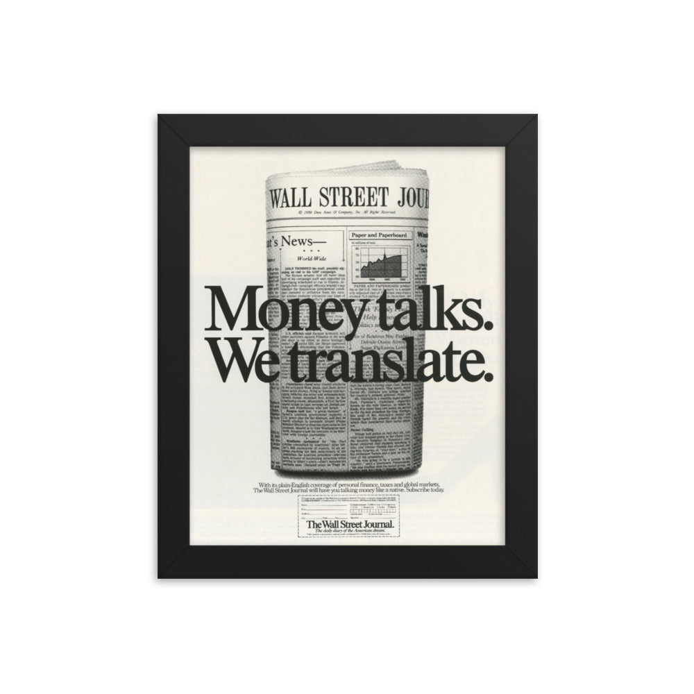 Wall Street Journal Framed Print