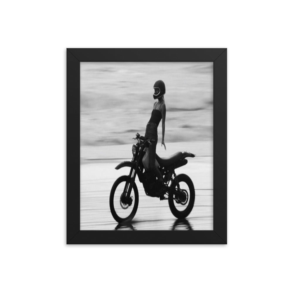 Chic Biker Framed Poster