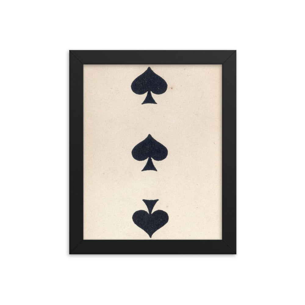 3 Of Spades Framed Poster