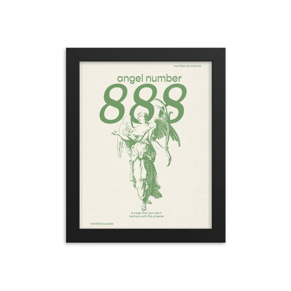 Angel Number 888 Framed Poster