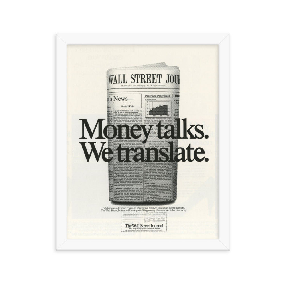 Wall Street Journal Framed Print