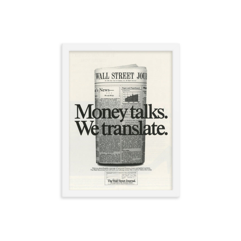 Wall Street Journal Framed Print