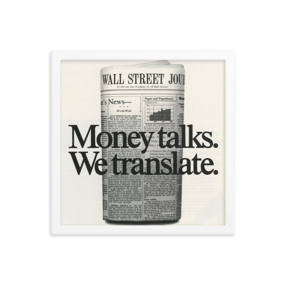 Wall Street Journal Framed Print