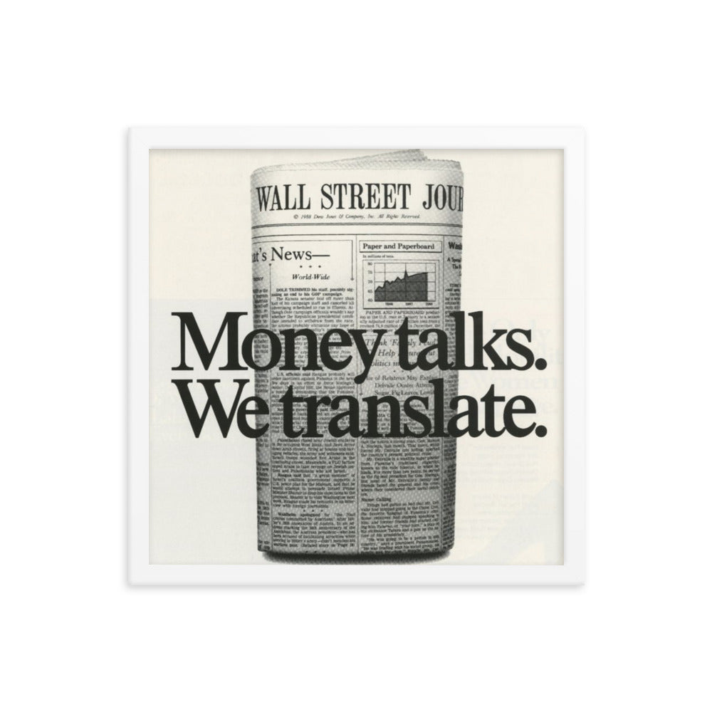 Wall Street Journal Framed Print