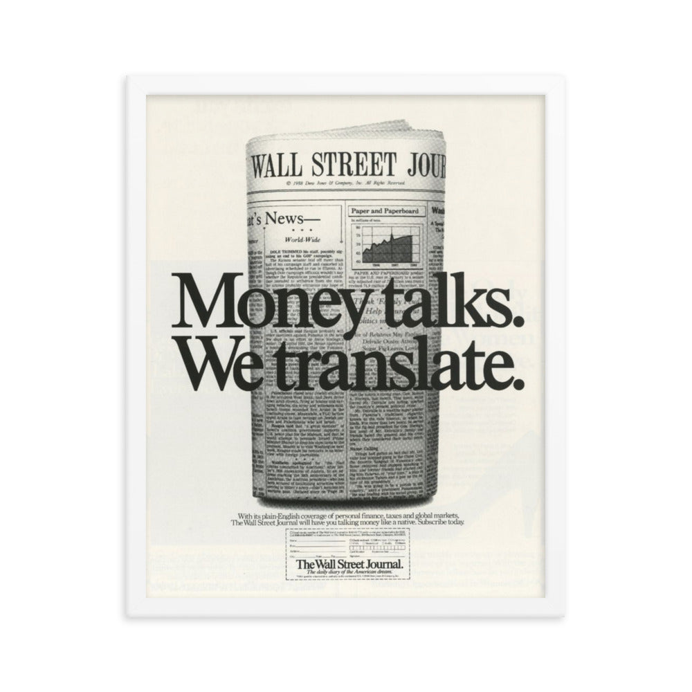 Wall Street Journal Framed Print