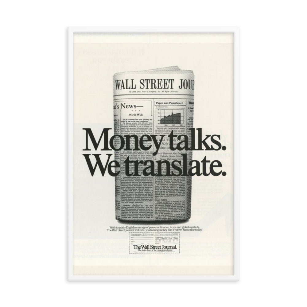 Wall Street Journal Framed Print