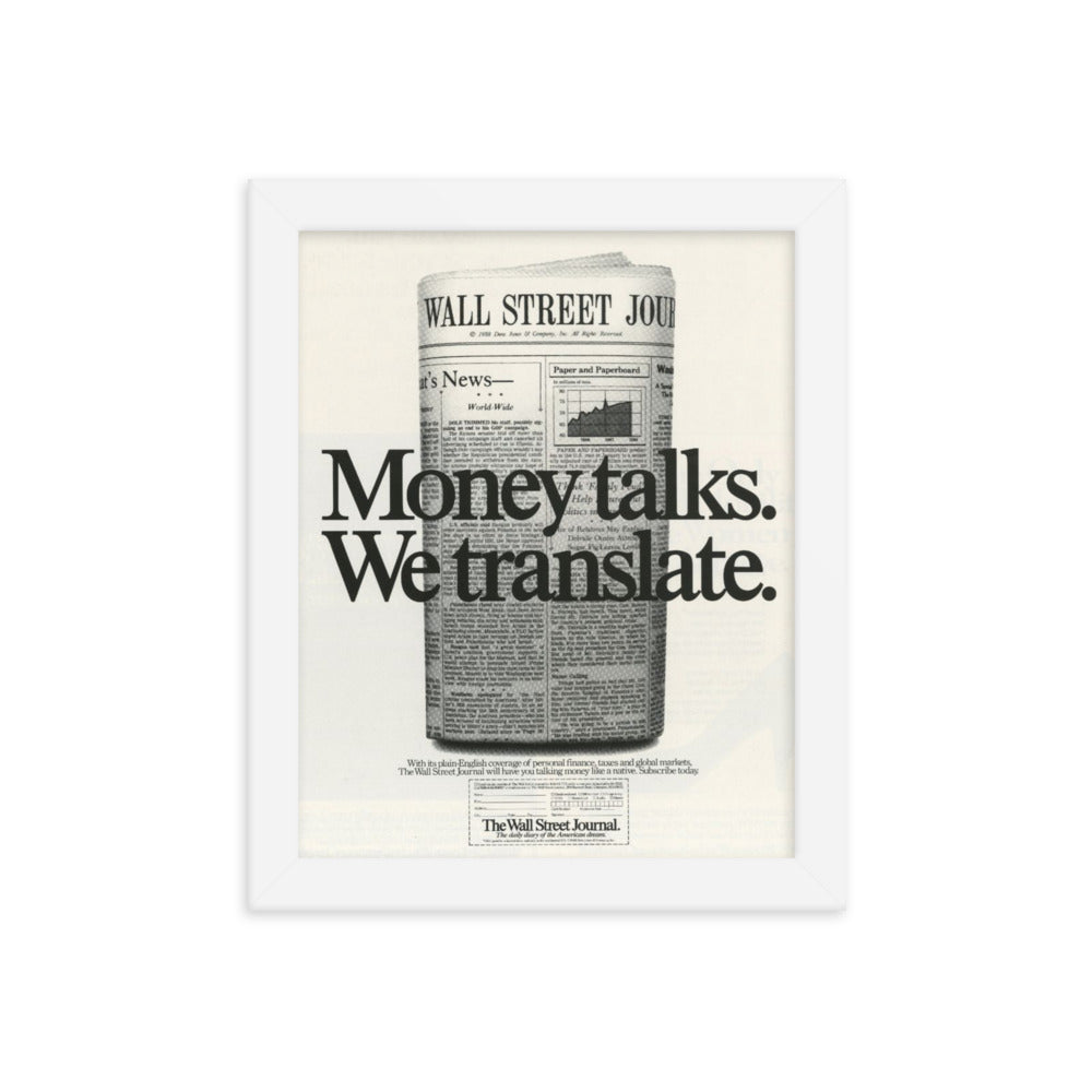 Wall Street Journal Framed Print